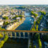 Aerial,View,Of,Laval,Town,In,Mayenne,Department,,Western,France
