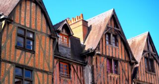 Half,Timbered,Houses,In,Bourges,,France