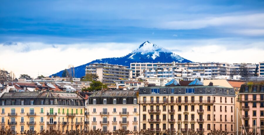 City,Of,Geneva,Waterfront,Scenic,View,From,Lac,Leman,,